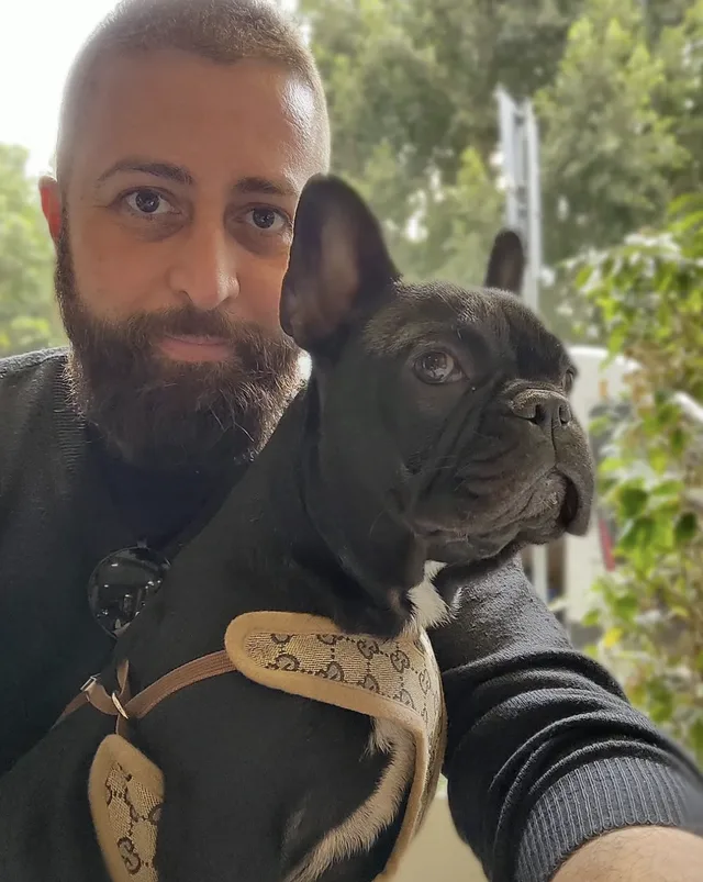 Luca Miacola con il suo cane