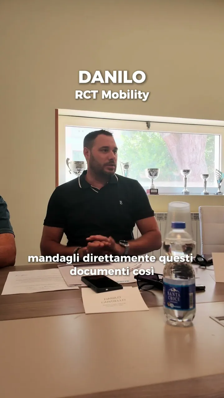 Danilo, di RCT Mobility, racconta il suo sistema agli altri imprenditori